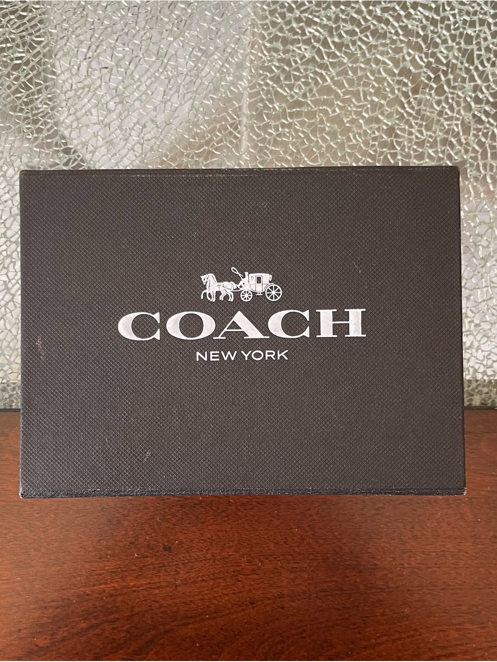 Coach Black Silk Floral Print Beaded Skinny Scarf - Picture 5 of 6